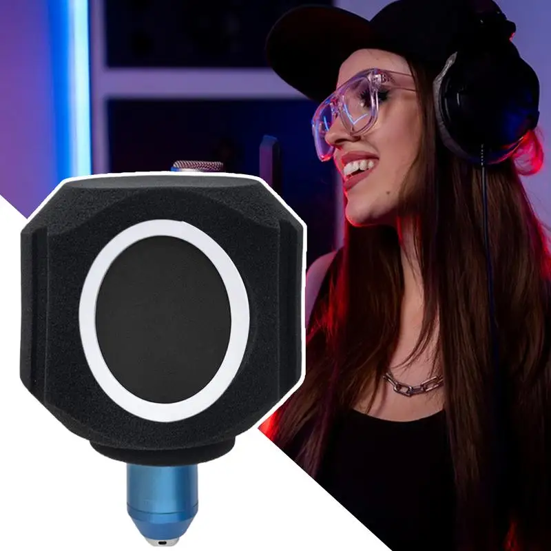 Звуковой экран для микрофона, звукопоглощающий чехол с фильтром, портативный звукоизоляционный чехол для подкастов, пения, спуска, домашней студии Live