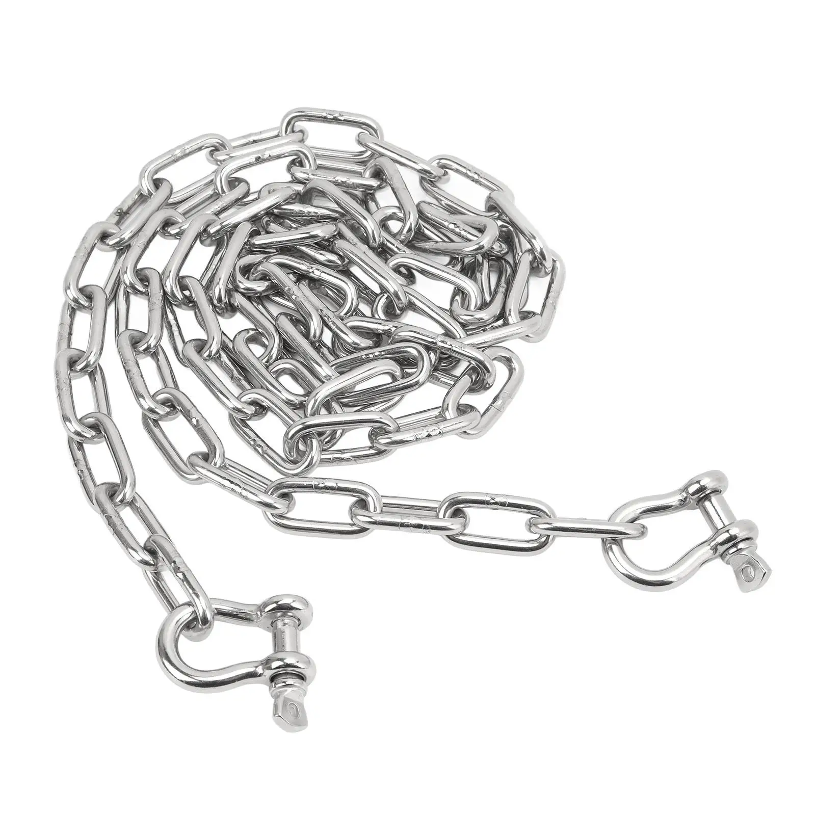 for marine Anchor Chain Abrasion Resistant Rust Proof 316 Stainless Steel Central Anchor Chain 6.6ft Easy To Use for yachts