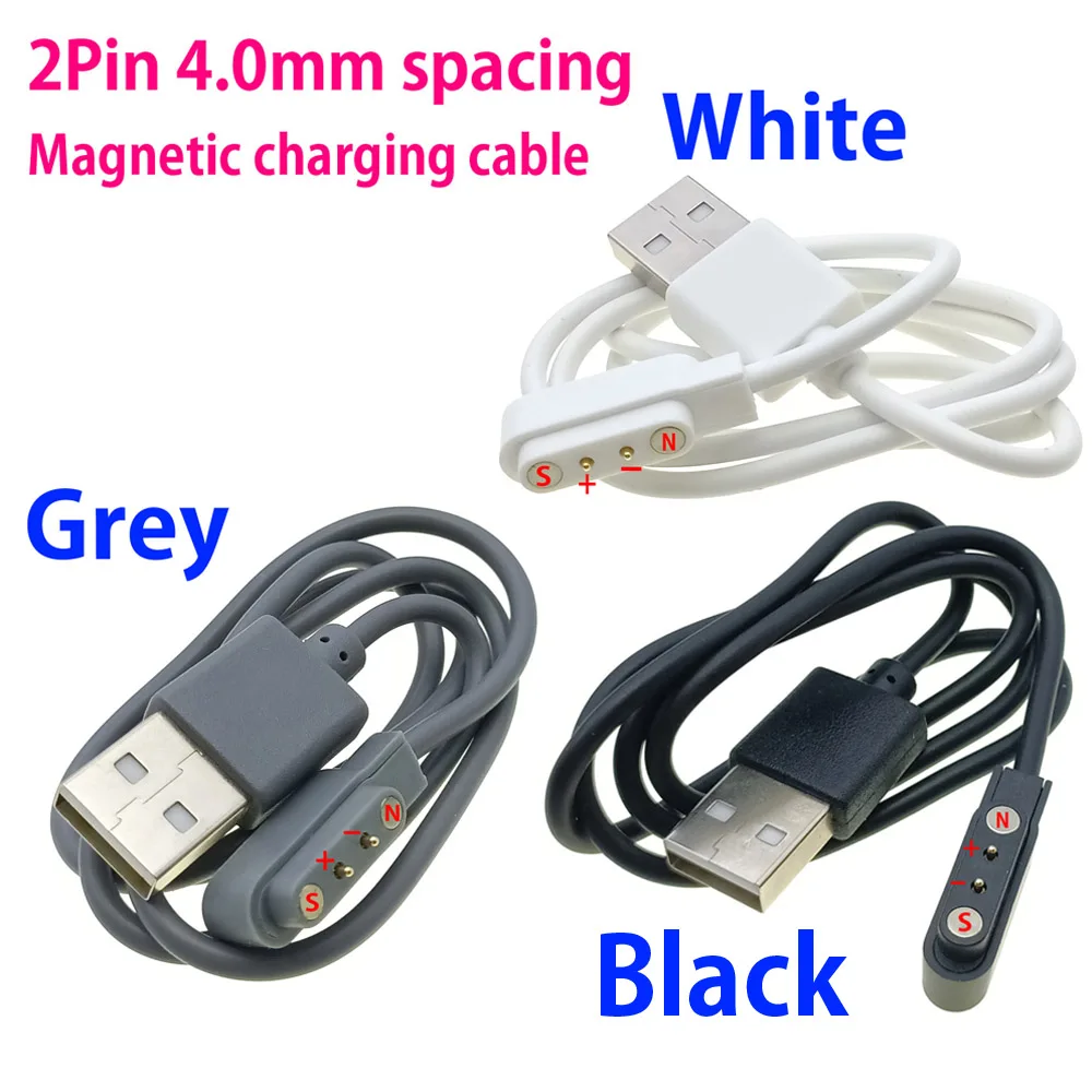 

2pin universal connected Magnetic Charger Cable wire for Smart Watch bracelet 2 Pin Distance 4mm Magnetic data