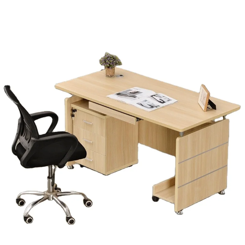 Moderner Arbeitsplatz, Chefbüromöbel, Schreibtisch, Tisch, moderner Chefbüroschreibtisch in L-Form mit Schubladen