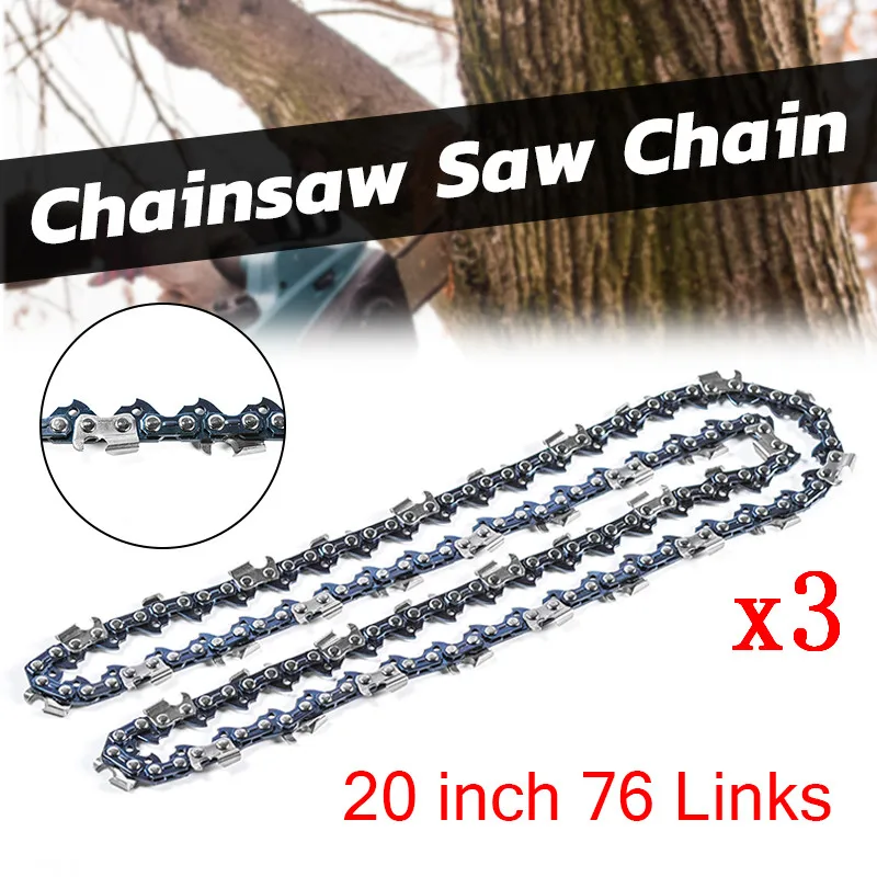 Drive Link Chainsaw Saw Chain Blade, Peças De Corte De Madeira, Correntes De Moinho Liso, Ferramenta De Poder De Jardim, 20 