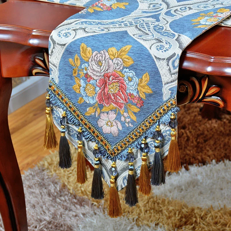 Table Runne Light Luxury European Table Cloth American Senior Sense Tea Table TV Cabinet Cloth Tea Tablecloth Chinese Style