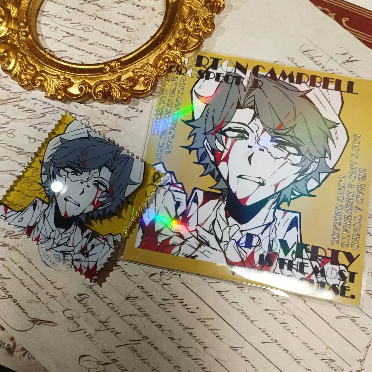 Anime Identity Ⅴ Prospector Norton Campbell Cosplay Cartoon Badge Lesser Calorie Emblem Brooch Pendant Stamp Card Mascot Gift