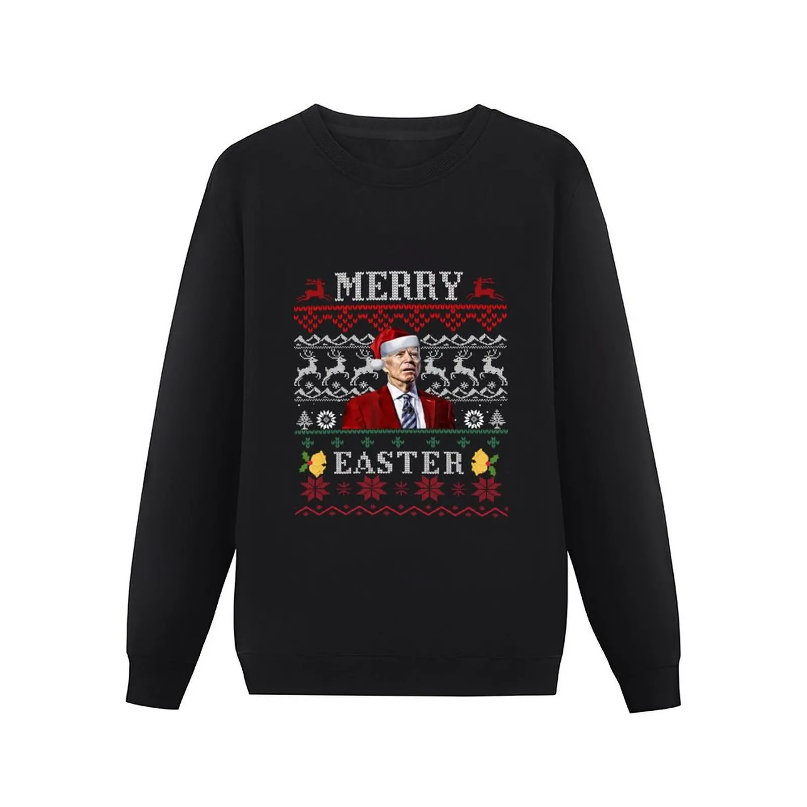 Santa Joe Biden Merry Easter Ugly Christmas, Funny Joe Biden Happy Easter, Merry Confused Biden, Christmas Gifts Pullover Hoodie