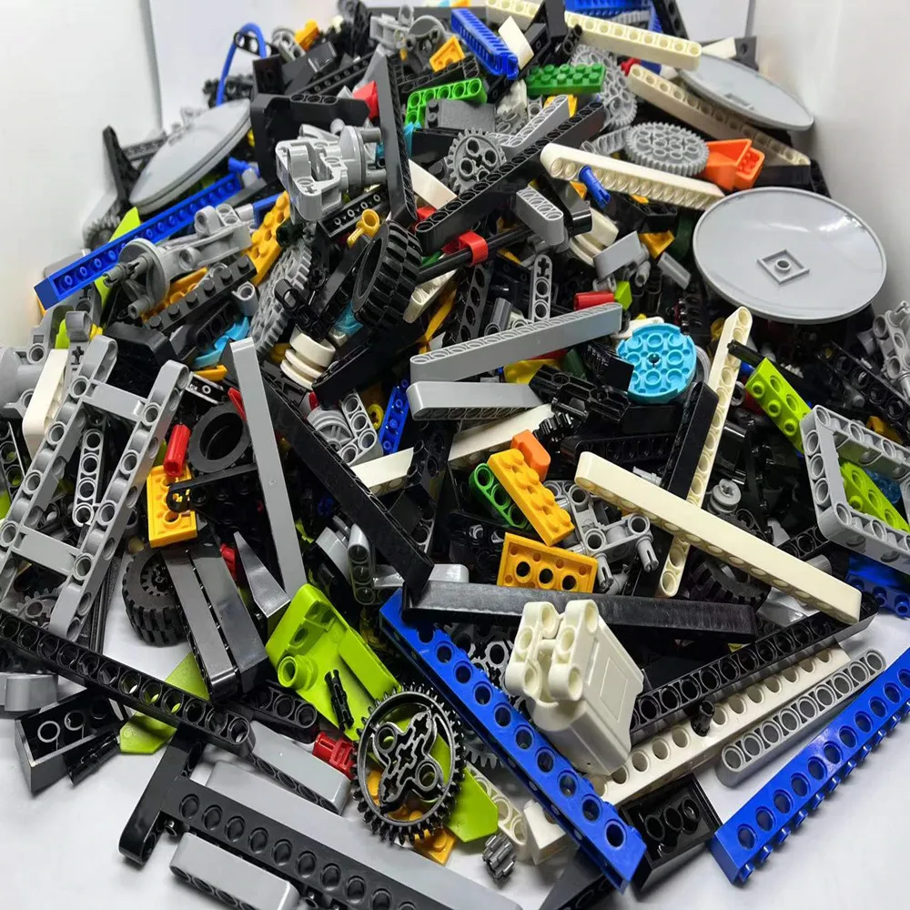 DIY Mixed Gear Tech Parts Packaging Pieces Building Blocks Bulk Random MOC Bricks Pack Construction Educational Toys Boys Gifts.