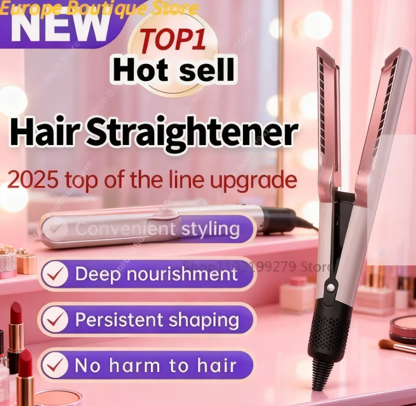 

Профессиональный быстросохнущий фен и выпрямитель 2-в-1, утюжок с отрицательными ионами, долговечный инструмент для укладки, щипцы для завивки влажной и сухой уборки