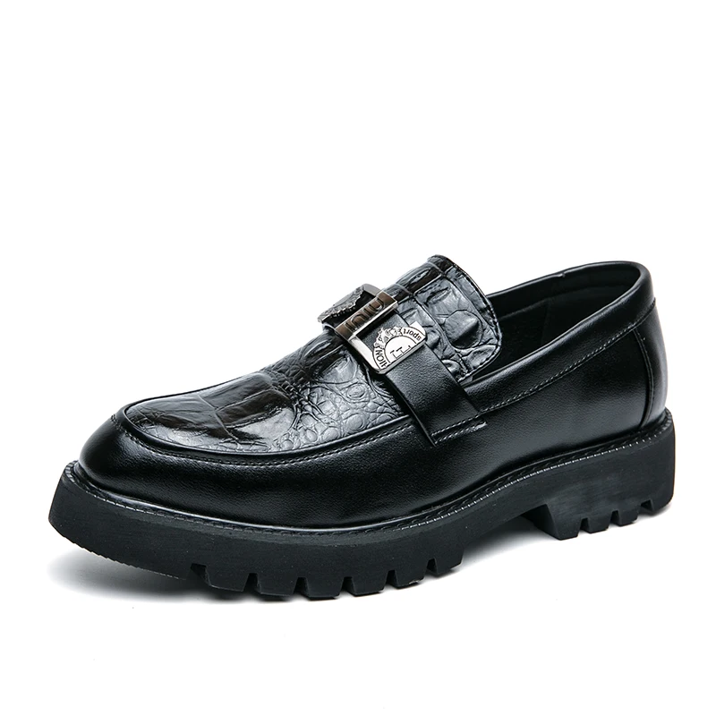 

New Fashionable Low Top Leather Shoes for Men on Motorcycles, Blok Style, Trendy, Casual, Versatile Men's Shoes