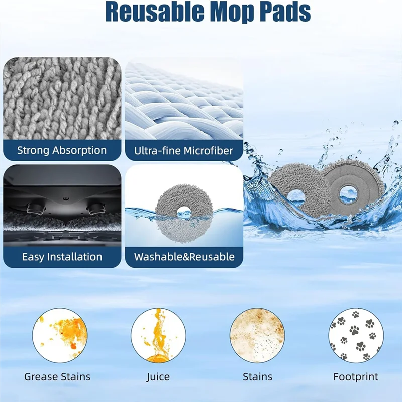 A74G-فراغ روبوت التنظيف استبدال طقم قطع غيار ل Roborock Qrevo S/Qrevo Pro/Qrevo Plus/Qrevo-Maxv الملحقات