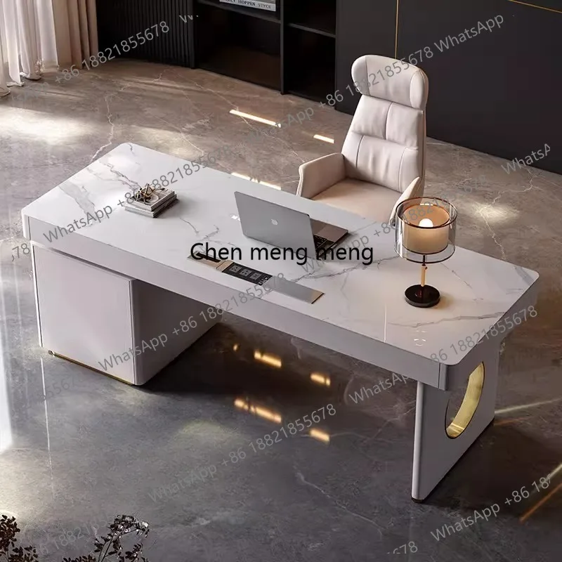 Modern simple slate, light luxury desk, high-end desktop computer desk, home writing desk