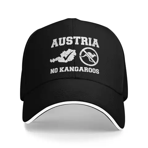 No Kangaroos in Austria Funny Sandwich Baseball Caps Classic Adjustable Fit Australia Headwear Men Women Outdoor Adult Hats