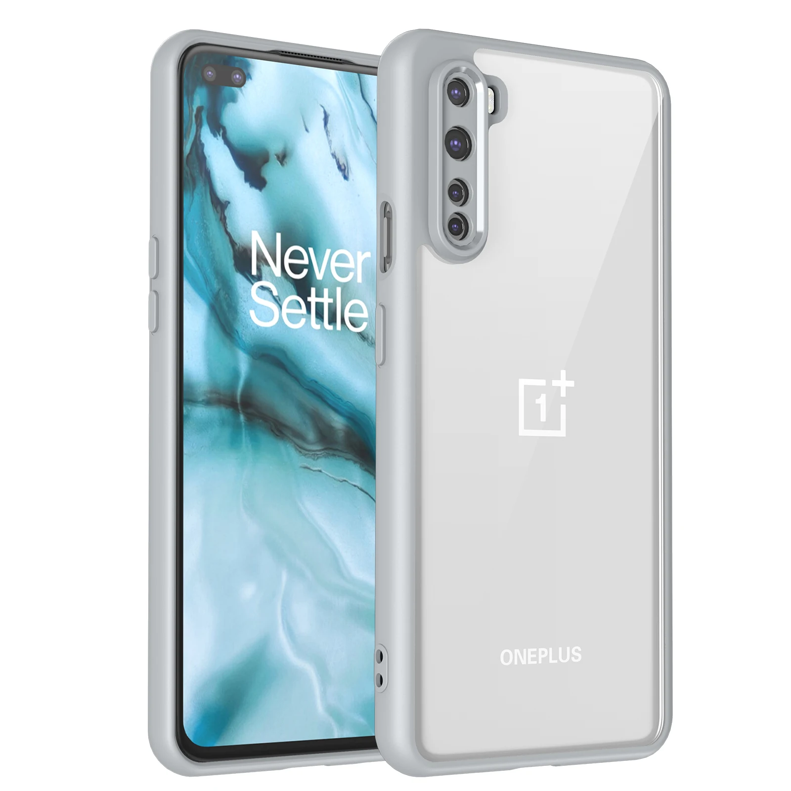 Oneplus Nord AC2001 AC2003 Hülle, stoßfeste Silikon-Stoßstange, Luftpolster, klare, matte Rückseite, harte Handyhülle für One Plus Nord – Detail 5