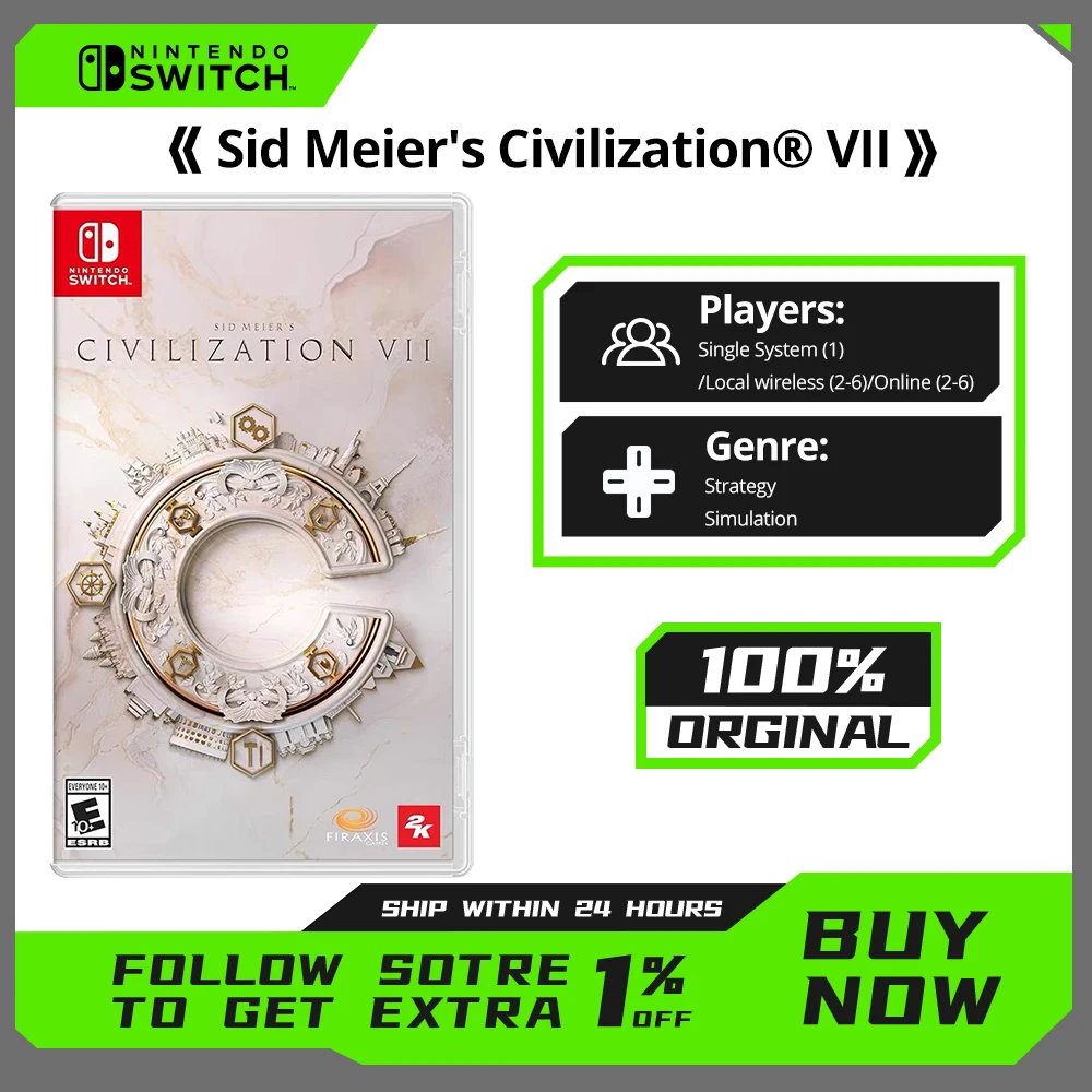 Цивилизация Сида Мейера ®   Предложения игр VII Nintendo Switch 100% официальная оригинальная физическая игровая карта для Switch OLED Lite
