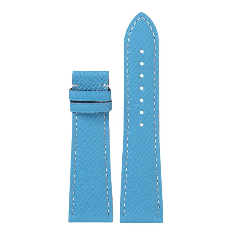 Handmade Custom EPSOM Cowhide Watchbands Flat Interface 14MM 16MM 17MM 18MM 19MM 20MM 21MM Strap Waterproof Calfskin Lining Belt