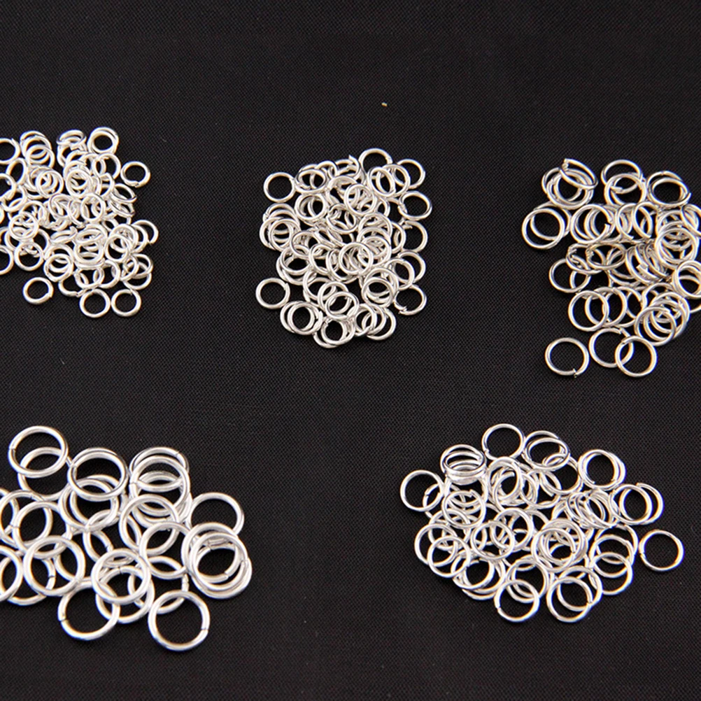 

180pcs Round Shape Rings Silver Tone Open Jump Connection Circle Lobster Clasps Durable Non Welded Jewelry Making Crafts