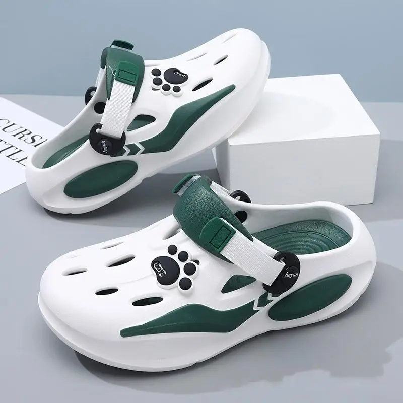

Men's Casual Summer EVA Beach Sandals Thick Sole Trendy Flat Footwear For Driving And Leisure Unisex Slip-On Slippers