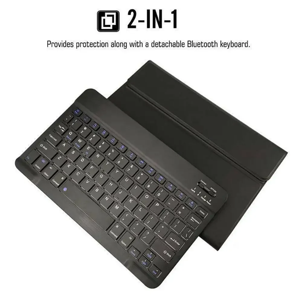 Capa magnética para teclado de tablet, para samsung galaxy tab a7 10.4 tamanhos 2020 t500 t505, luz sem fio, bluetooth, suporte para teclado