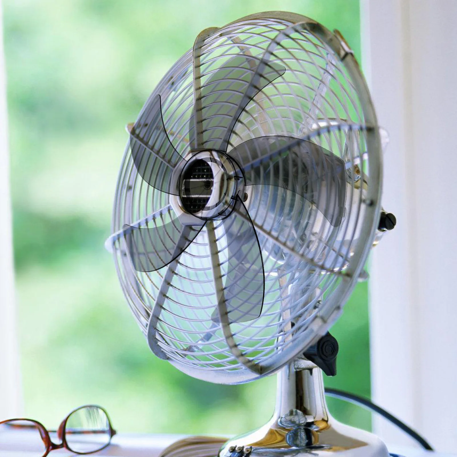 

Electric Fan Blade Easy to Install Pedestal Replacement Clean Blades Plastic Big Wind