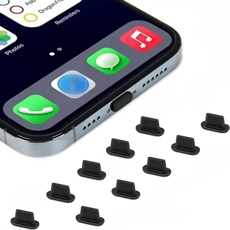 20/10/5Pcs Silicone Dust Plug for iPhone 12 13 14 Pro MAX 8 XS IOS Lightning Charging Port Cover Cap Soft Rubber Dustproof Plugs view 3
