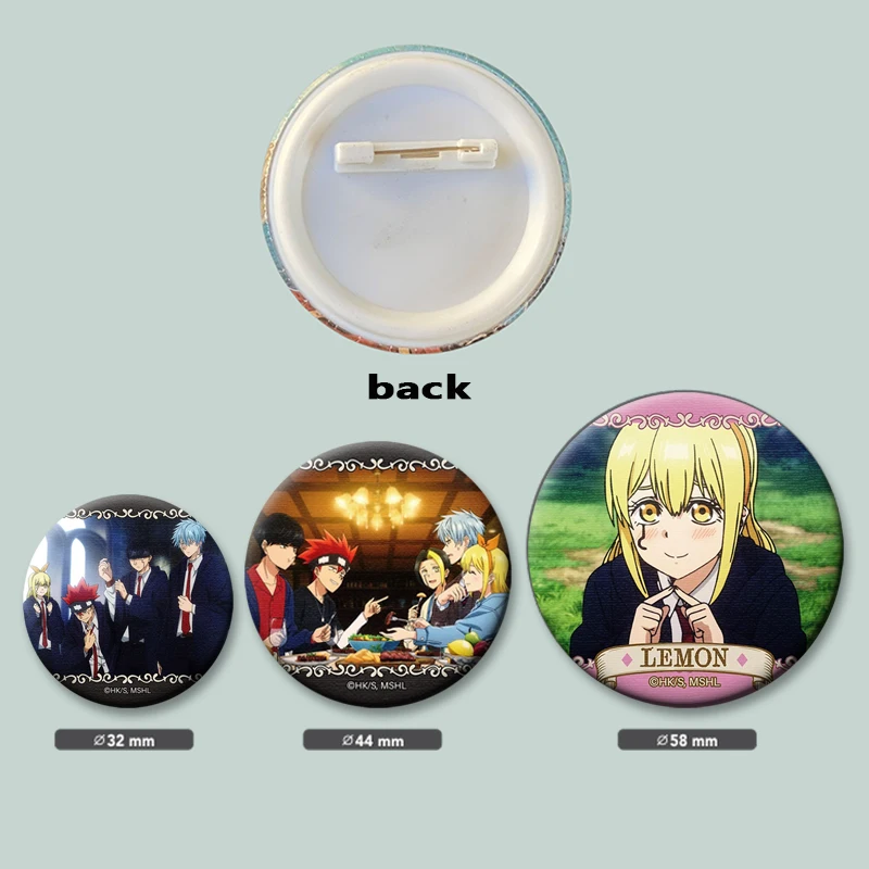 أنيمي شارة مستديرة زر دبوس الشخصيات الإبداعية فين لانس دوت الليمون الهريس دبابيس لحقيبة الظهر الملابس الديكور موضة هدية #5