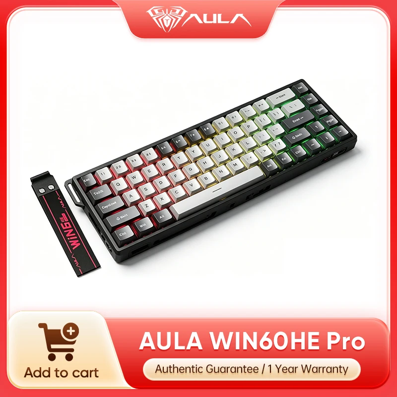 AULA WIN60 HE Pro Wired Mechanical Keyboard Hot Swap Switch Gaming Keyboard Full Keys Custom Office PC Laptop Keyboard