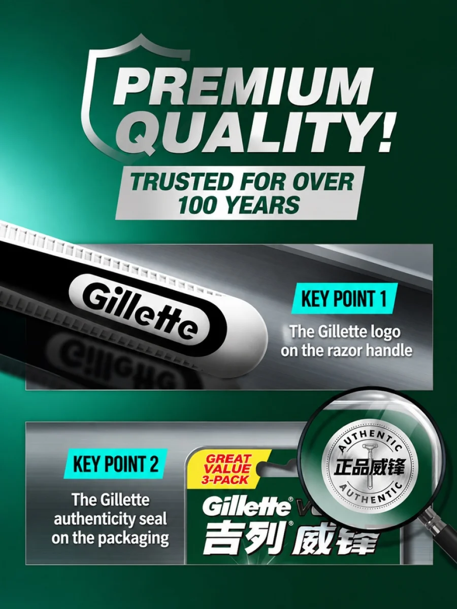 Gillette Vector 2 Rasierklingen, 16 Stück (nur Klingen) – Detail 9
