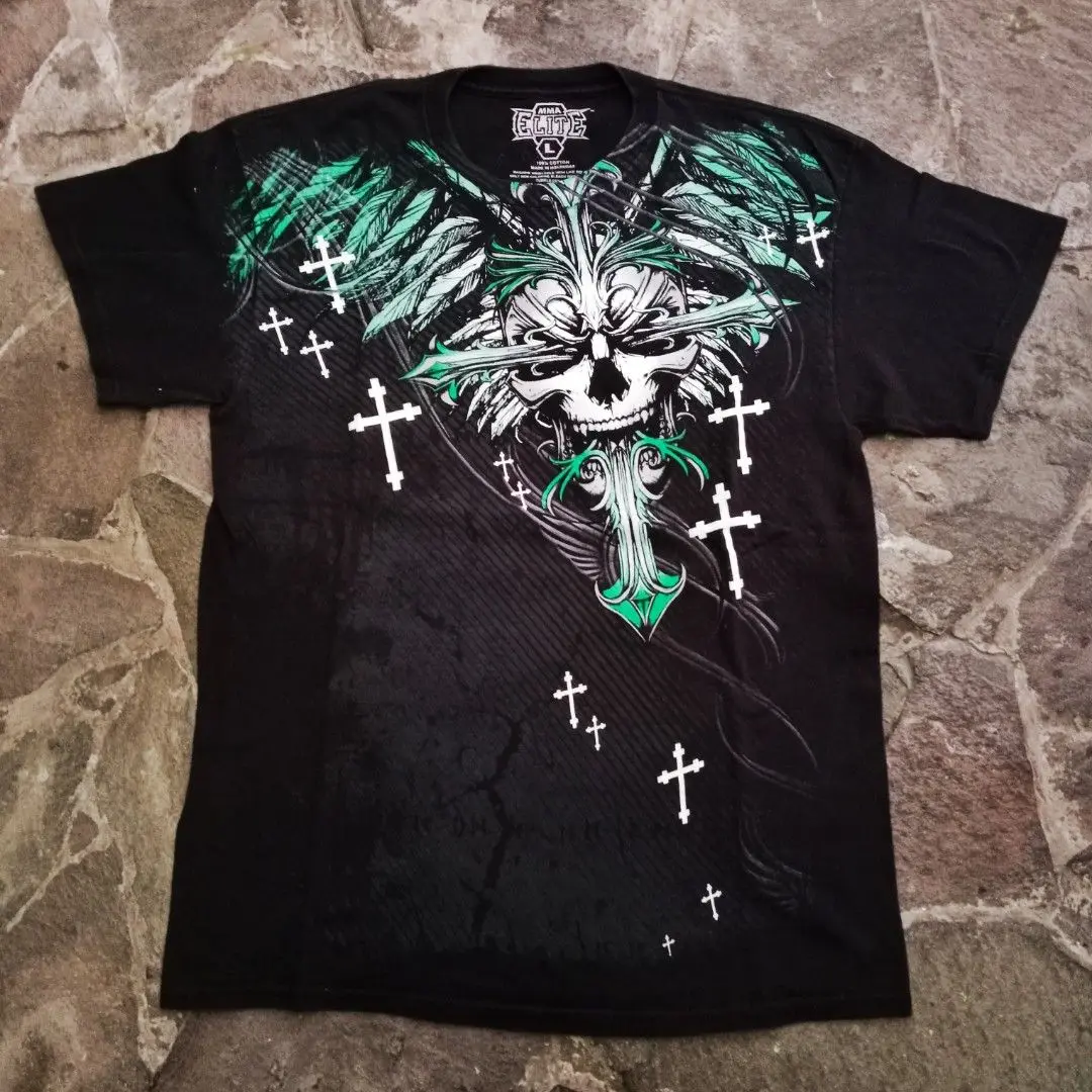 

Gothic Vintage Distressed Y2K Cotton T-Shirt Oversized Dark Printed Tee Cotton Soft Retro Unisex Streetwear Goth Couple Tee