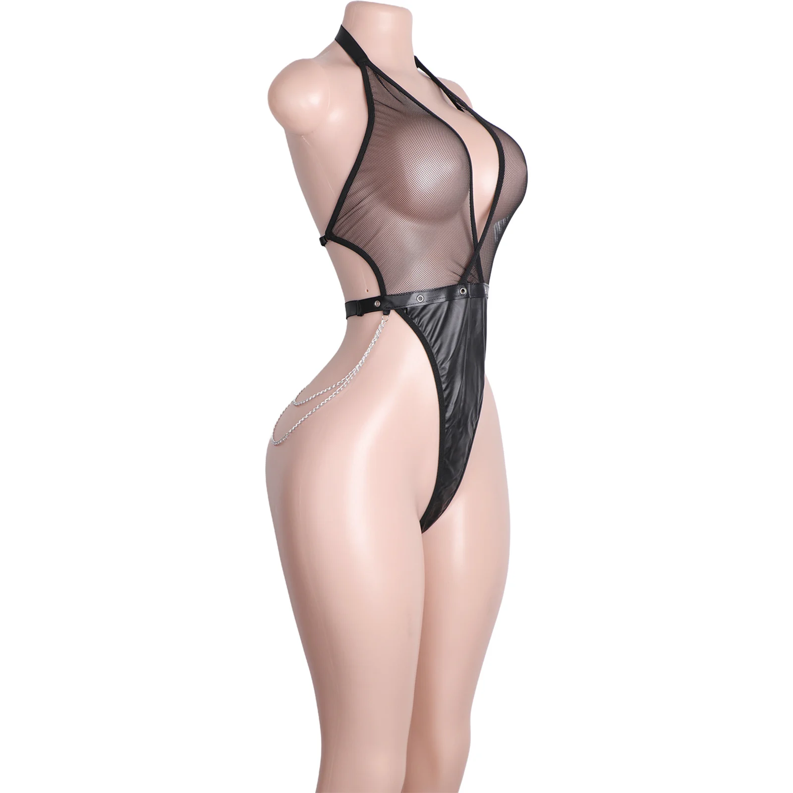 ボディスーツハロウィンランジェリー網タイツビキニセクシーなボトルガール衣装エキゾチックダンスウェアクラブパフォーマンスファッションハイカットストリッパー