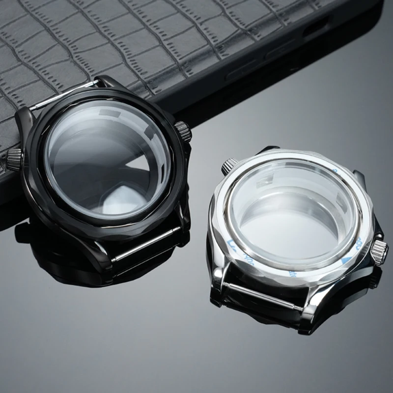 حافظة ساعة ذاتية الصنع لسلسلة أوميغا سيماستر حافظة من الفولاذ المقاوم للصدأ مخصصة لملحقات علبة الساعة المصنوعة من الفولاذ المقاوم للصدأ لحركة NH35/36 #2