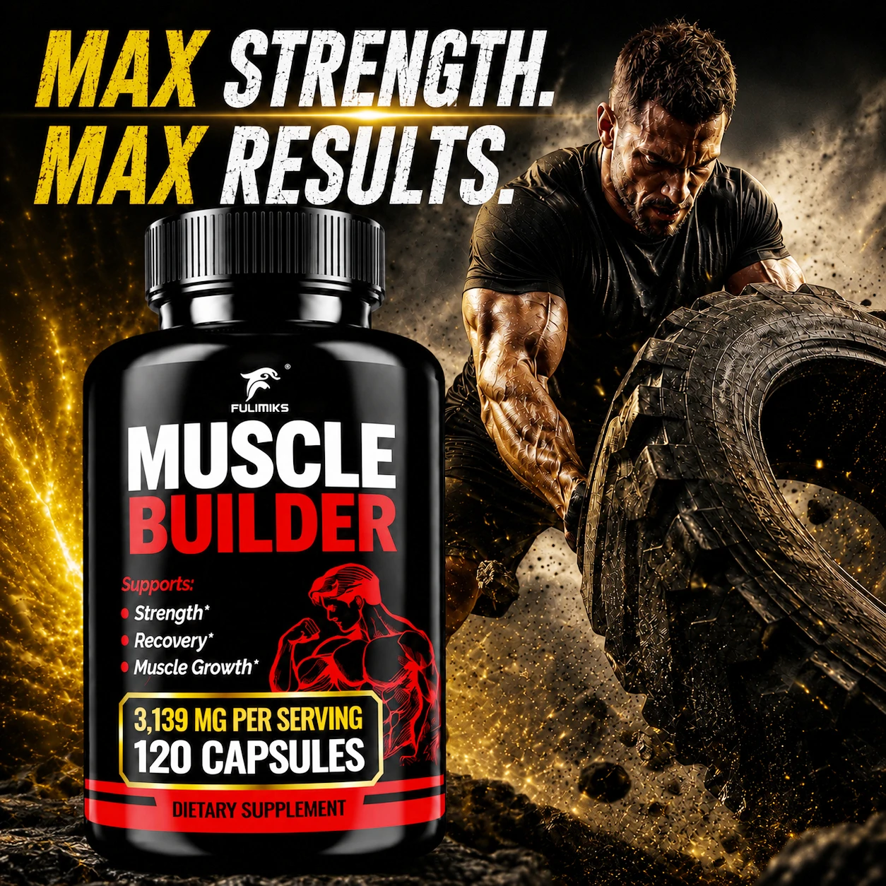 Men’s Anabolic Muscle Builder Supplement, for Muscle Growth & Performance Enhancer, Supports Strength Gains & Muscle Development