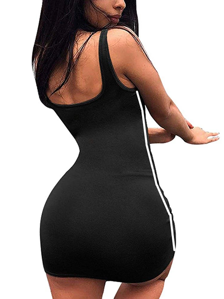 ZSIIBO Sexy Women Summer Dress Bandage Bodycon Sleeveless Evening Party Club Short Mini Dress 2019 Fashion Women Clothes