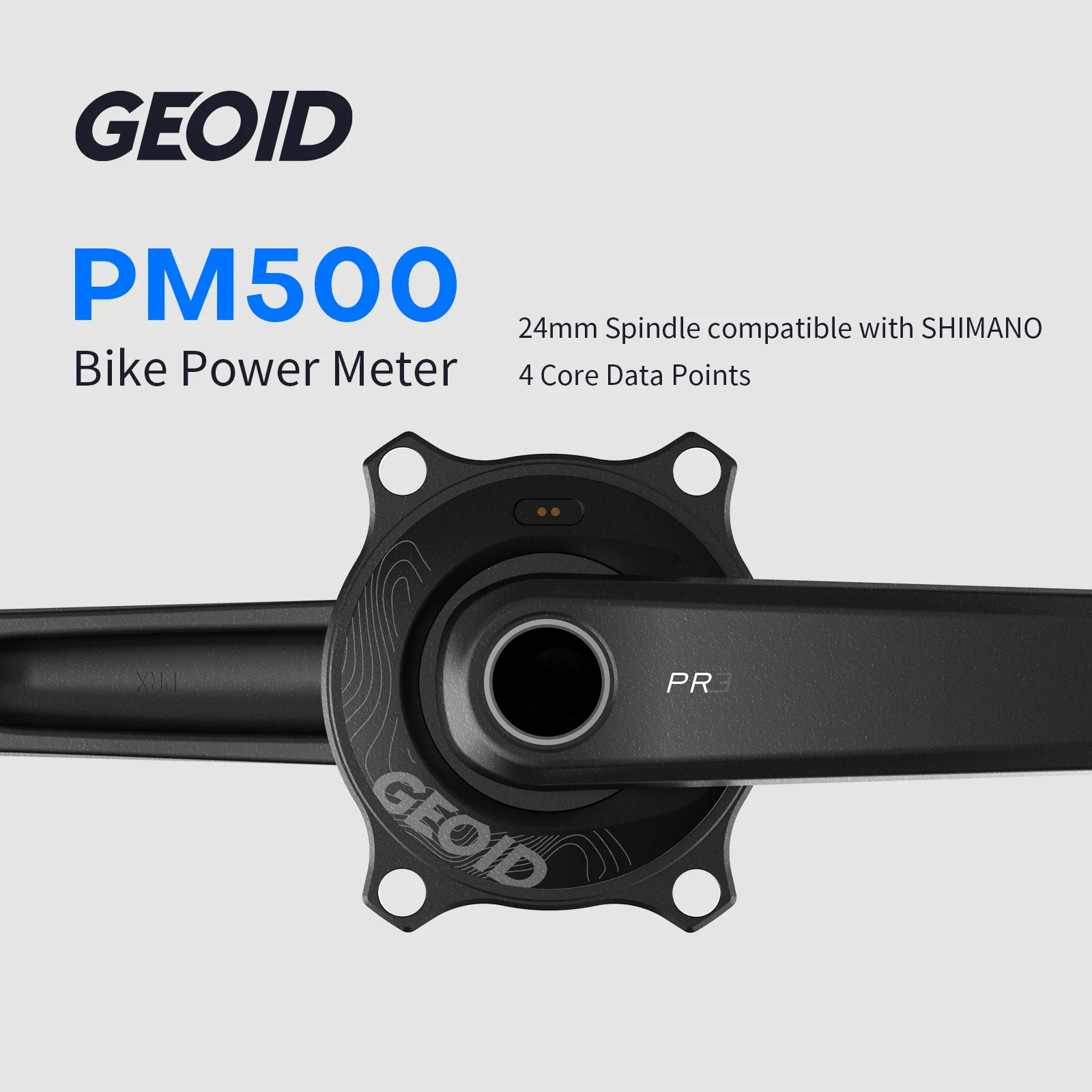 

GEOID PM500 Power Meter 110BCD 4 Bolt Crank 24mm Spindle ANT+ Bluetooth Road Bike Power Meter for Shimano