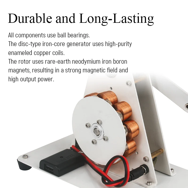 Hand Crank Generator 220v Mobile Phone Charging Treasure Manual Generator ermanent Magnet USB Mobile Phone Charging 12V
