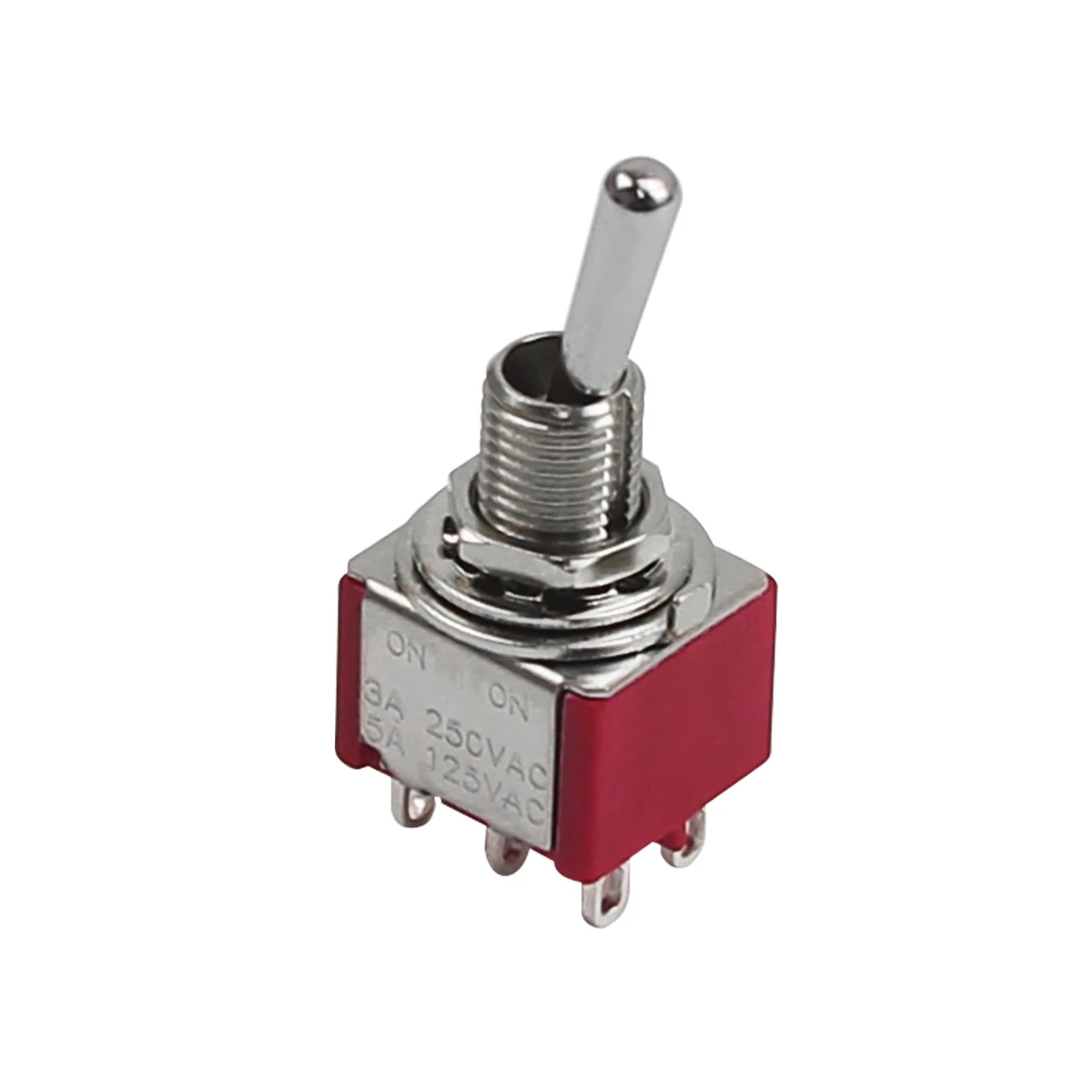 FLEOR Mini 2 Way Guitar Toggle Switch Pickup Selector Switch Red for Electric Guitar Bass