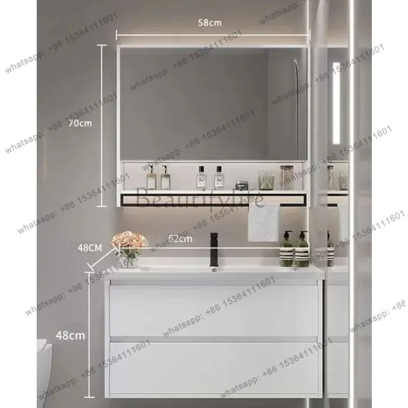 Bathroom ceramic washing integrated washbasin combination modern simple wall-mounted wall-mounted washbasin