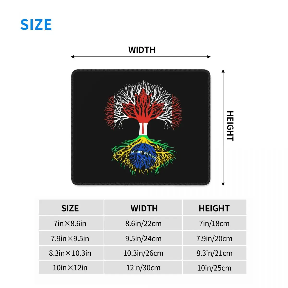 Canada Brazil Flag Tree Mouse Pad Computer Keyboard Mouse Mat Gamer Laptop Desk Mat Office Accessories Table Mats