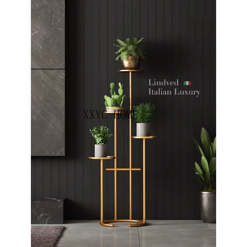 

Iron Floor-Standing Jardiniere Living Room Interior Balcony Green Radish Storage Rack