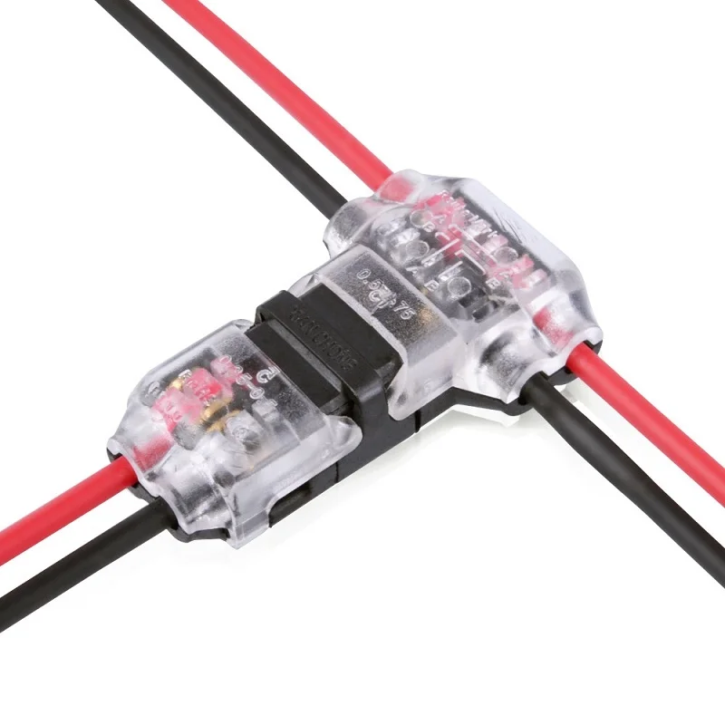 5pcs 10a Universal Compact Wire Wiring Connector Cable Clamp LED Fast Terminal Block T SHAPE Stripping Connectors