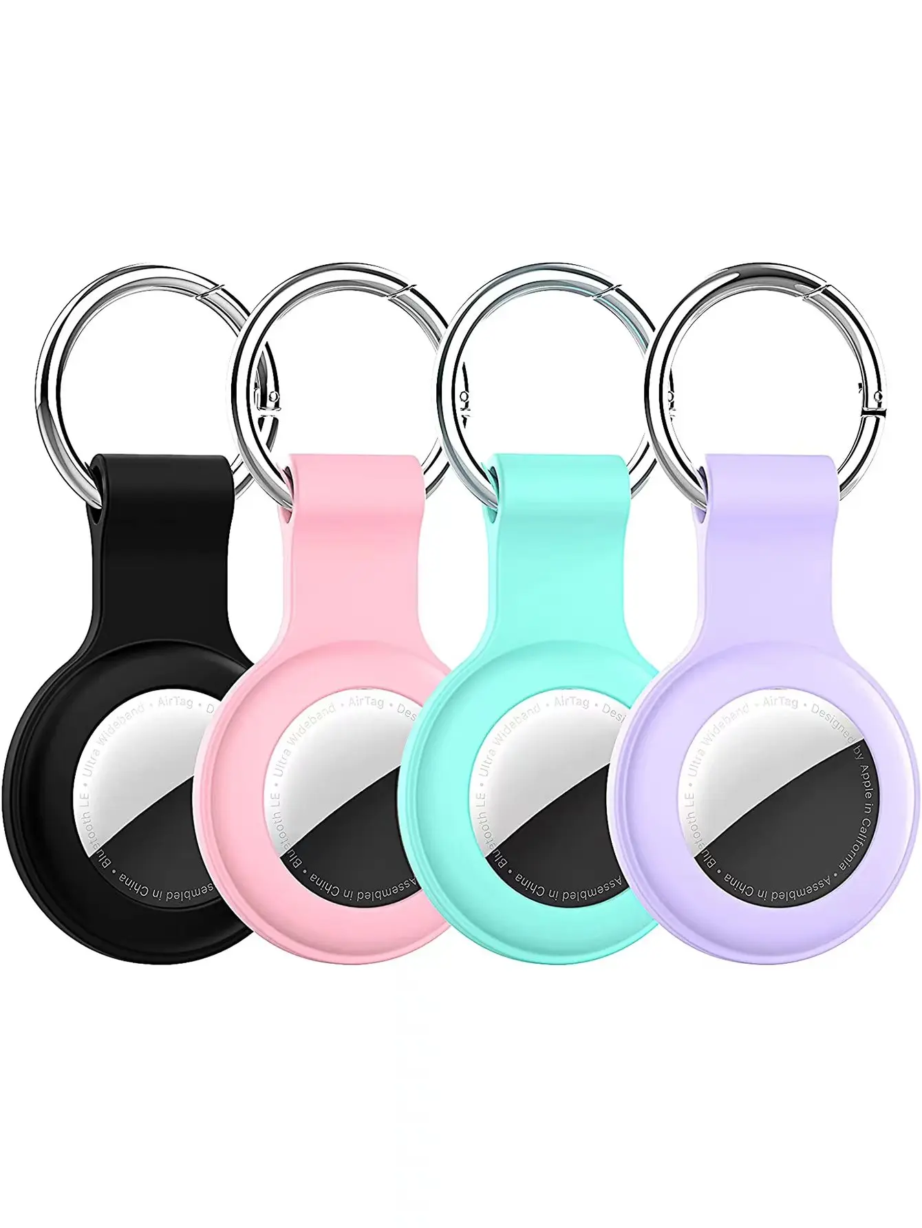 4pcs Cover for Apple Airtags Case Liquid Silicone Protective Shell tracker Accessories Anti-scratch Sleeve Keychain Air tag case