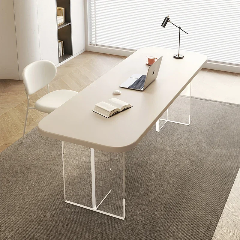 

YX подвесной стол из цельного дерева, акриловый подвесной кремовый ветер, белый стол для гостиной, письменный стол, компьютерный стол