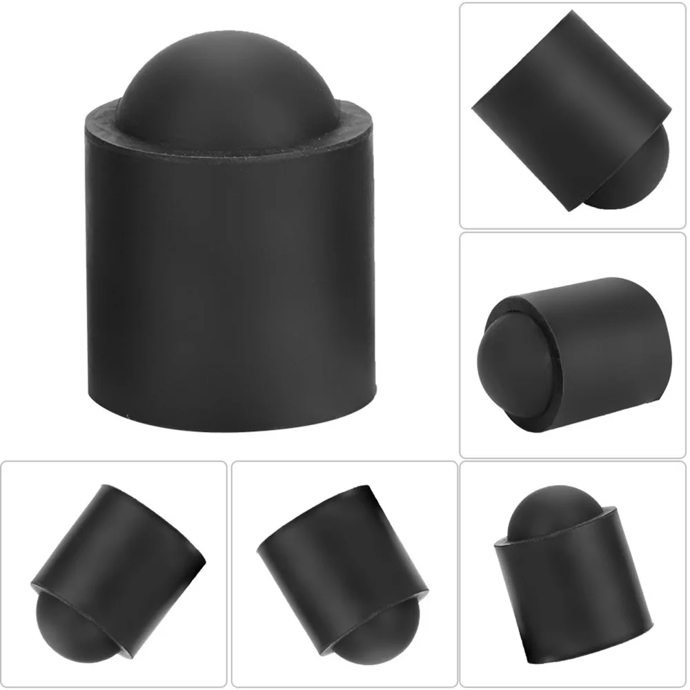 10pcs Rubber Material Pool Cue Tip Cover Black Color Protection Design Billiard Cue Protector Cue Stick Cap Pool Table Use