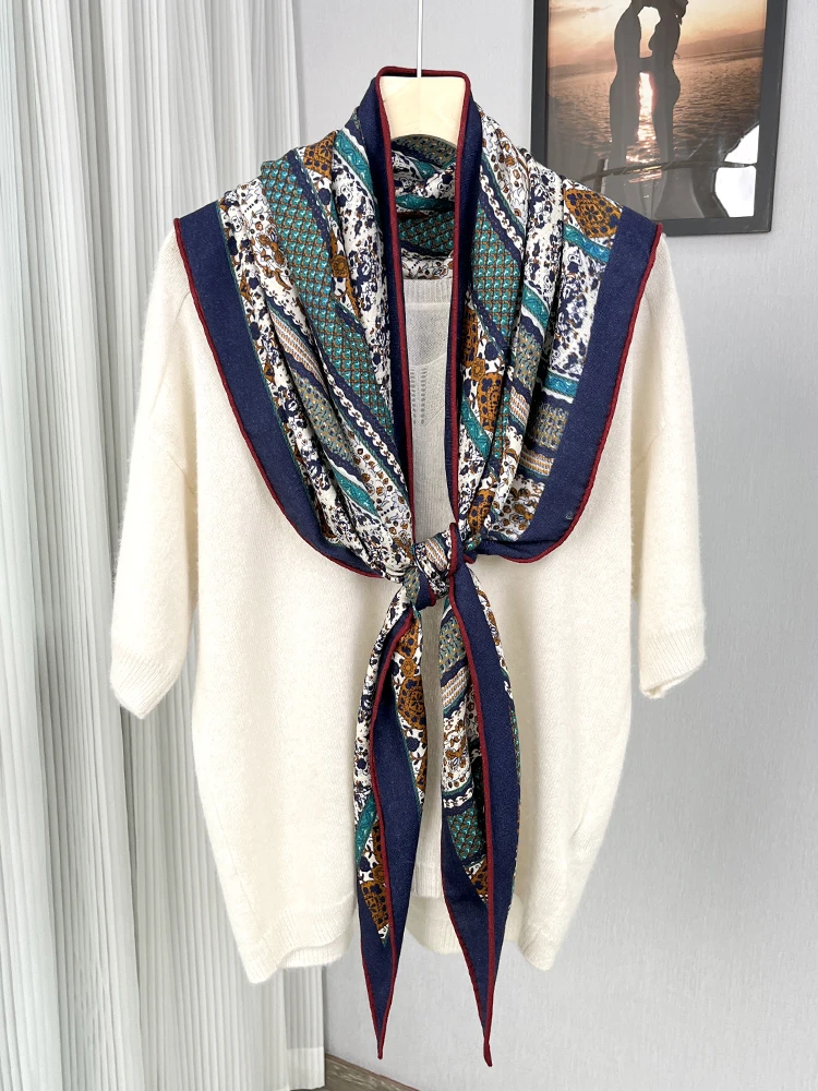 Echarpe-en-soie-et-laine-pour-femme-chale-d'epaule-automne-hiver-motif-numerique-95-200cm
