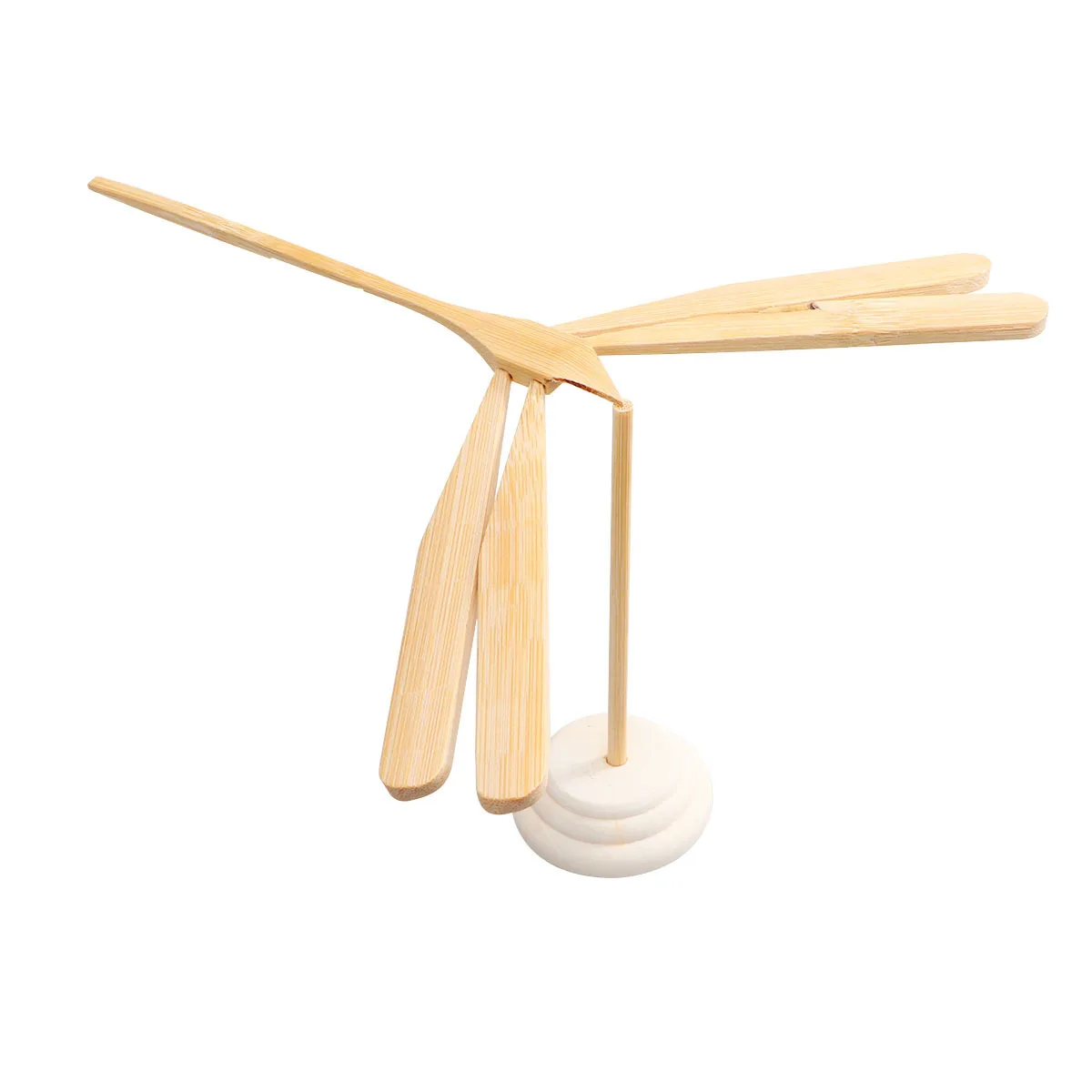 Libellule en bambou, 3 pièces, artisanat d'équilibre fait à la main, décoration de Table, cadeau pour enfants de 3 ans et plus, ensemble d'art manuel