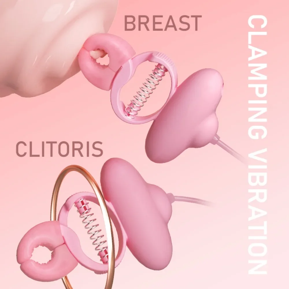 유방 마사지 진동기 커플 유혹 전기 젖꼭지 자극기 본디지, 여성 젖꼭지 클램프, 성인 섹스 클램프, 10 가지 모드