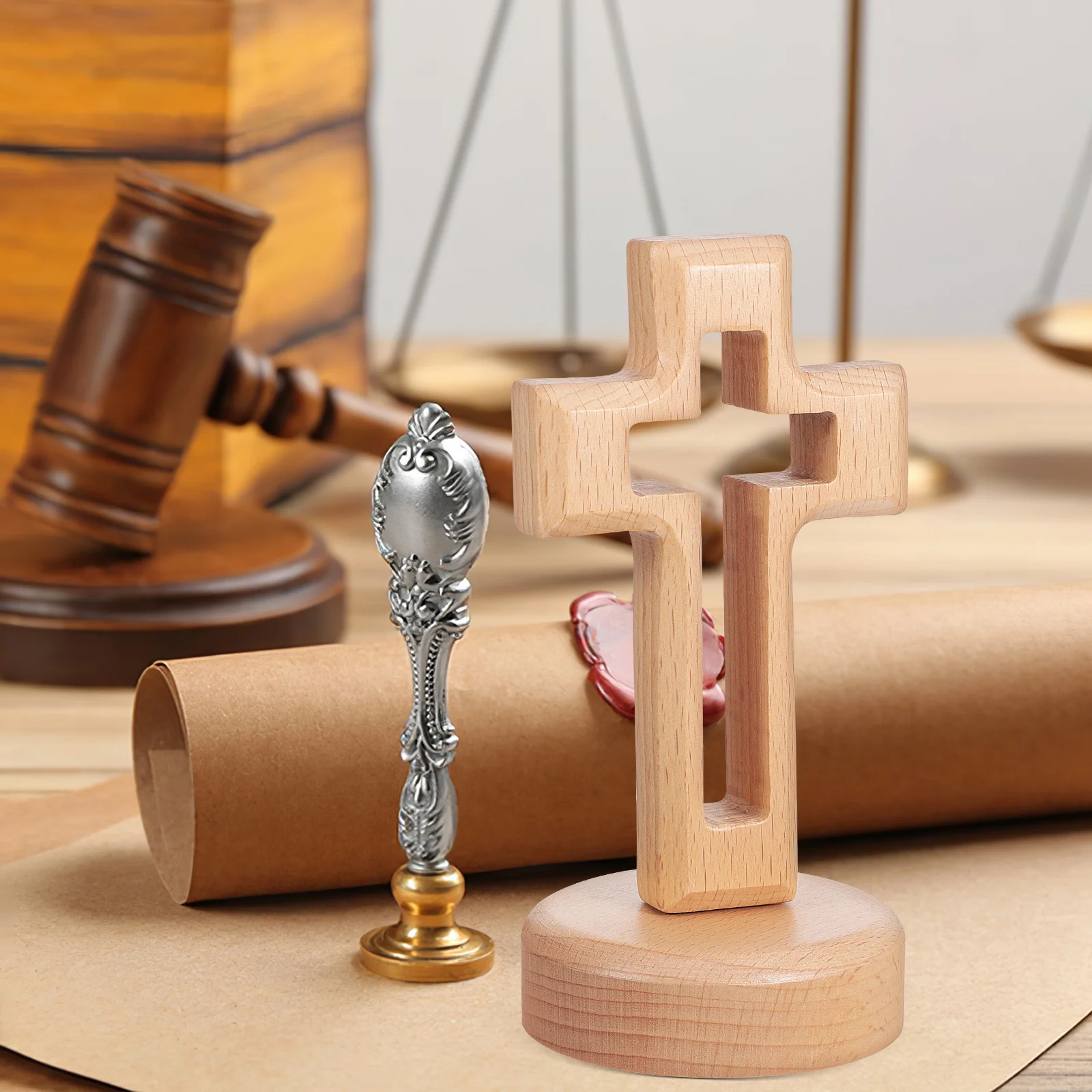 

Solid Wood Cross Decorations Premium Handcrafted naments for Home Office DIY Party Festival Wooden Craft Adornments