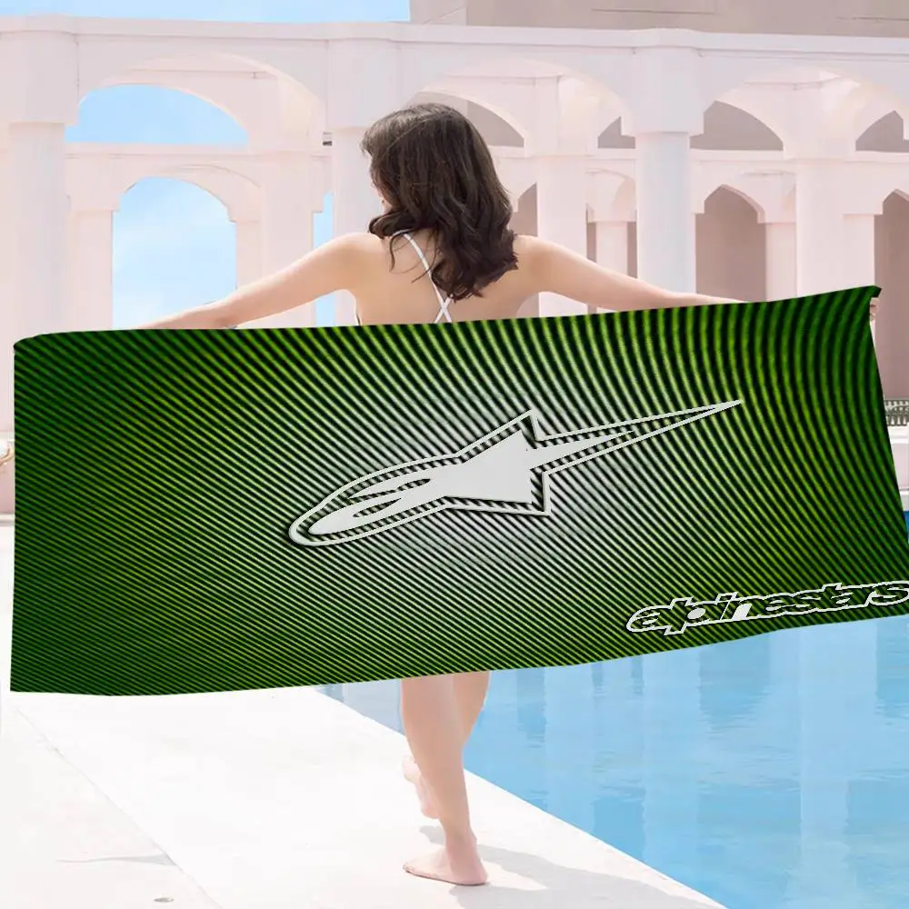 AlpinestarS logo Bath Towel Microfiber Soft Water Absorbing Breathable For Girl Kids Decorative Cartoon Beach Towel