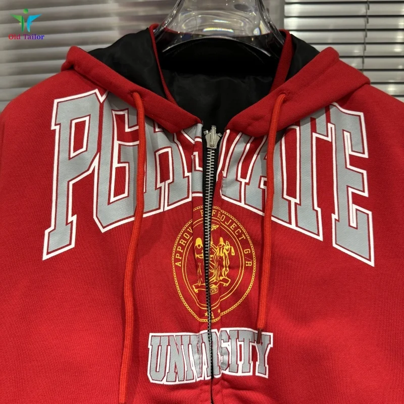 أحدث سترة Red GRAILZ PROJECTG/R 25SS للرجال والنساء قابلة للعكس مستوحاة من الطيران كبيرة الحجم بغطاء للرأس