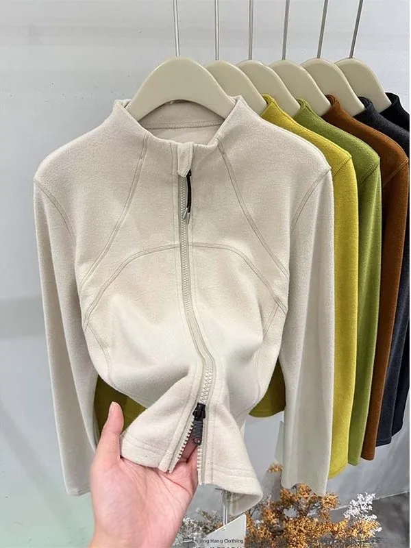 Modny kardigan damski z podwójnym zamkiem błyskawicznym, długi, jesienno-zimowy, termiczny, bazowy, modny top, koreańska wersja, luźny...