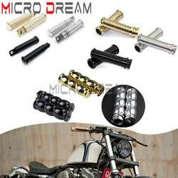 Universal For Chopper Bobber Cafe Racer Cruiser Custom 10mm Hole Motorcycle Brass Hand Grips 1