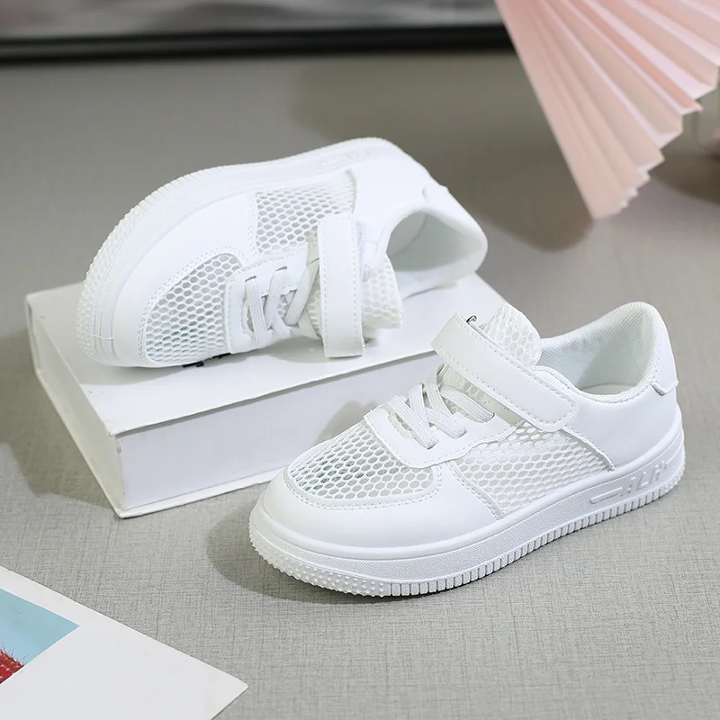 2024 summer child shoes high quality white shoes