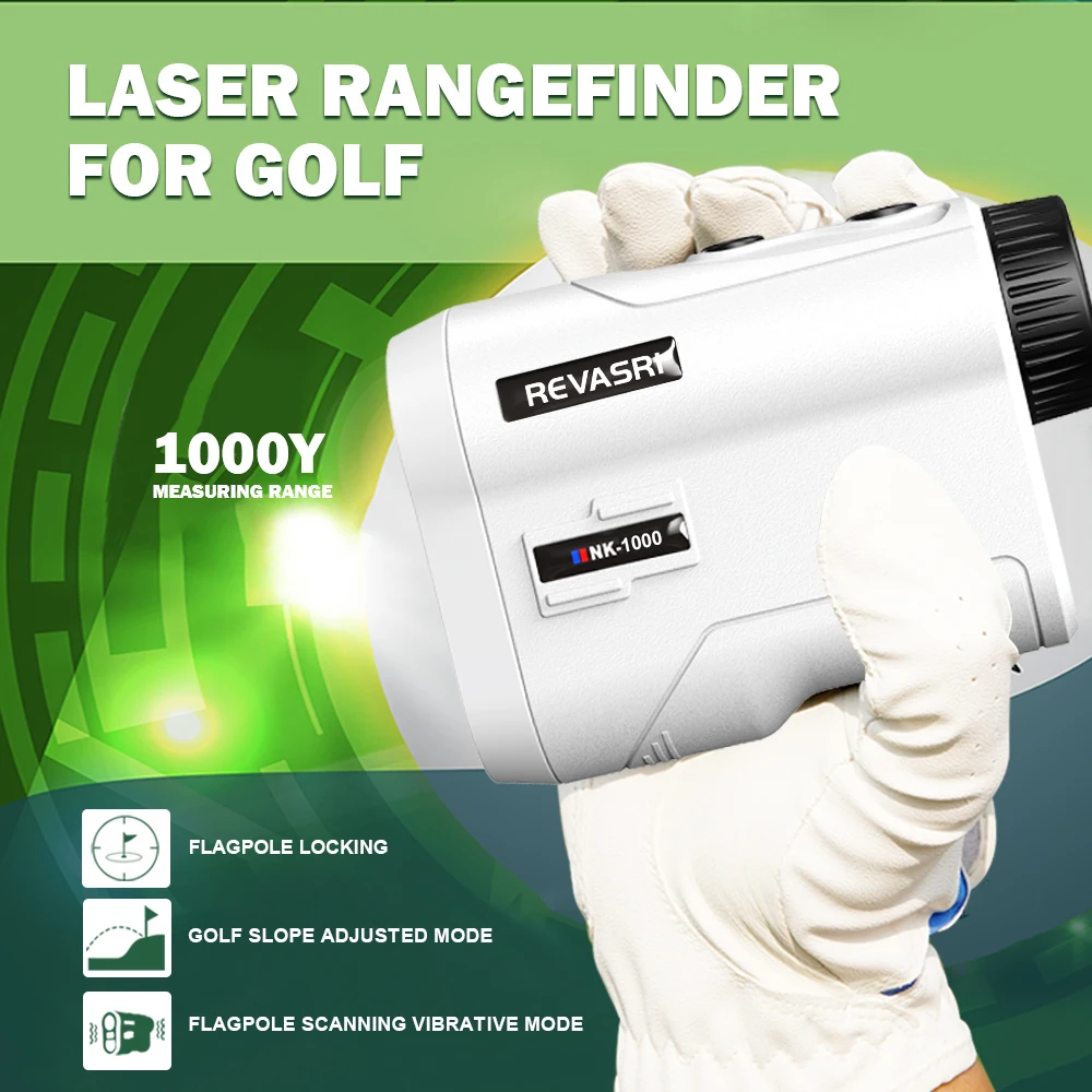 Golf Laser Rangefinder, Binoculars with Flag Lock, Slope Compensation, Vibration, Telescope for Golf Disc Game，Hunting